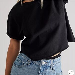 New Free People Perfect Tee In Black and and white